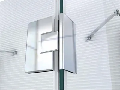 Obrázok produktu pre Glaszentrum Hagen - sprchové kovanie - záves pre sprchové dvere - sklo na skle, 180°, chróm