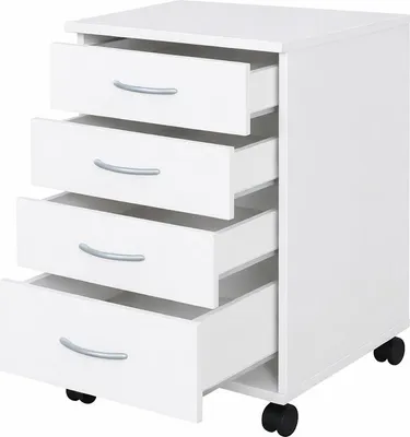 Produktbild von Rollcontainer weiss Nachbildung Büroschrank 4 Schubladen #1799