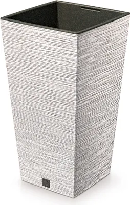 Produktbild von Prosperplast Blumentopf FURU SQUARE Eco Wood Weiß 26,5 cm