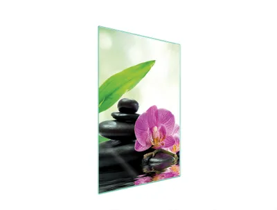 Image de Planche à découper en verre 35x52 Orchidée
