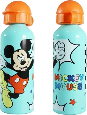 Produktbild von Disney Mickey Maus Kinder Aluminium Wasserflasche Trinkflasche Flasche 520 ml