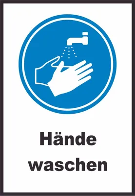 Produktbild von Hände waschen Schild A0 (841x1189mm)