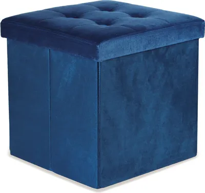 Produktbild von Blauer faltbarer Hocker ZAREX VELVET L