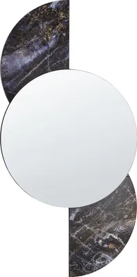 Obrázok produktu pre BELIANI Nástenné zrkadlo fialové a strieborné sklo a MDF 50 x 100 cm nepravidelný tvar moderný štýl obývacia izba chodba