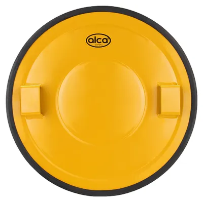 Produktbild von alca® Schutzabdeckung AutoSafe PowerCover Plus I Diebstahlschutz für Radbolzen I Ergänzung oder Ersatz für Radkralle M & XL Tresor I Bolzenabdeckung aus Stahl Ø 30 cm I gelber Sicherheitsdeckel