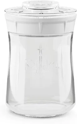 Produktbild von Famanu Fermentationsglas 900ml - Weiß, ideal für Milch- und Wasser-Kefir