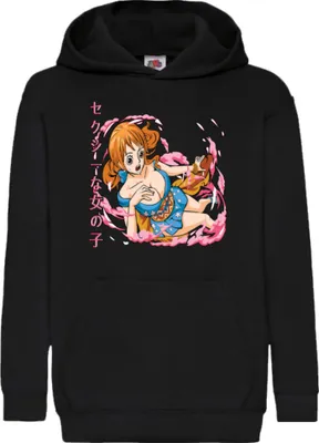 Obrázok produktu pre Detská Mikina S Kapucňou Japan Manga Anime Comics Animation One Manga Piece Anime Nami Hero, 5-6 Jahr - 116 / čierna