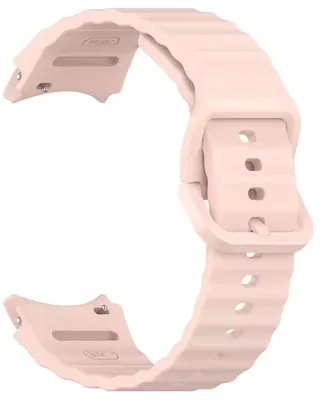 Productafbeelding van Rosa siliconen armband, geschikt voor de Samsung Galaxy Watch 7, Galaxy Watch 6 Classic en 5 Pro (40 en 44 mm) - Lichtroze - Siliconen - CHPN