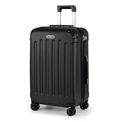 Produktbild von Hartschalen-Trolley Hartschalen-Koffer Trolley Rollkoffer Reisekoffer Handgepäck 4 Rollen, Trolley Rollkoffer Reisekoffer, Zahlenschloss (Schwarz)