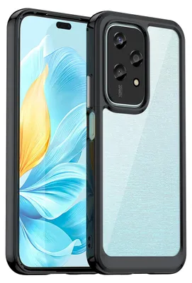 Produktbild von Für Honor 200 Lite Colorful Series TPU / Acryl Hybrid Schutz Handy Hülle Schwarz