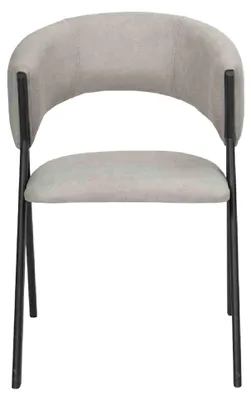 Produktbild von Esszimmer Grau Textil Gruppe Set 4x Sessel Stuhl Design Stoff Polster Stühle