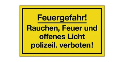 Image de Panneau de signalisation Danger d'incendie L250xl150mm jaune noir Ku.
