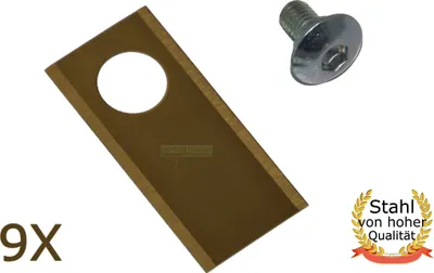Obrázok produktu pre 9 X 3,9 CM titánové nože pre robotickú kosačku Honda Miimo HRM 300 310 500 520 3000