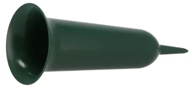 Produktbild von DK Design Grabvase Kunststoff - grun - 37 cm - Grabschmuck - Blumenvase fur Gedenkstatte / Friedhof