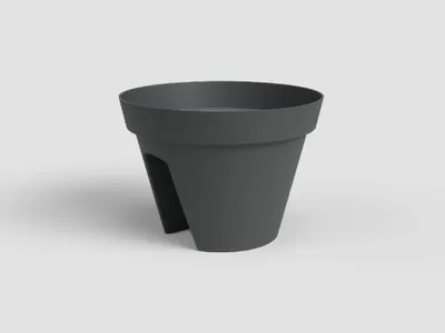 Obrázek produktu pro Artevasi Capri Balcony Pot, Antracit, 10 l, 450 mm, 300 mm, 300 mm, 6 kusů