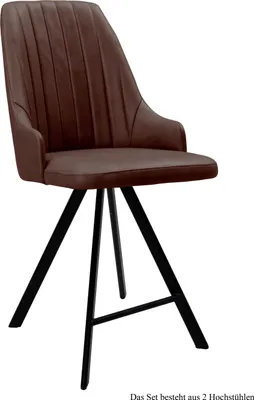 Produktbild von Thekenstuhl (2er-Set) Demeter 52x108x60 Schwarz/Braun