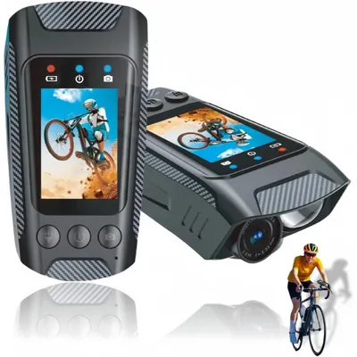Produktbild von 4K 60FPS Multifunktionale Fahrradkamera, 2,0 Zoll IPS Farbbildschirm WiFi-Verbindung Motorradkamera fuer Radfahren im Freien