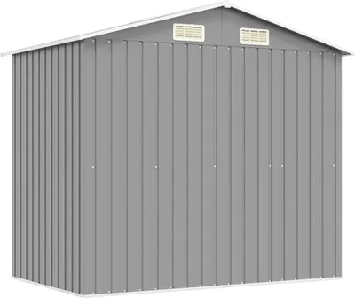 Obrázek produktu pro vidaXL Zahradní přístřešek Grey Metal 204 x 132 x 186 cm