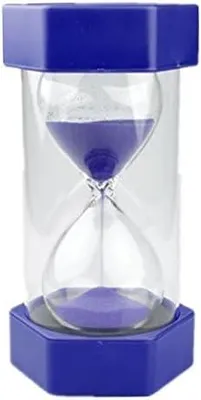 Produktbild von Sanduhr 16 cm, 10 Minuten Timer, blau, Dekoration für Küche, Büro, Kinder