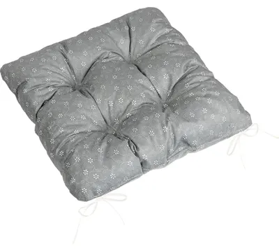Obrázek produktu pro Sedák Adéla prošívaný - 40x40 cm - Šedá,Bílá