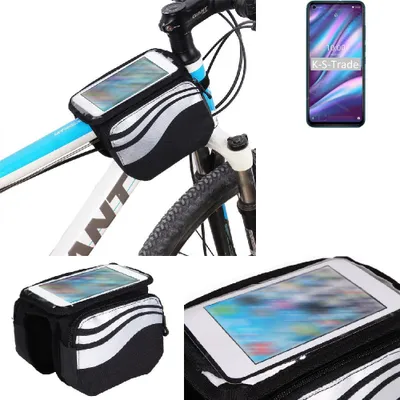 Produktbild von K-S-Trade Rahmentasche Fahrrad-Halterung kompatibel mit Wiko View 5 Plus Rahmenhalterung Fahrrad Handyhalterung Fahrradtasche Handy Smartphone