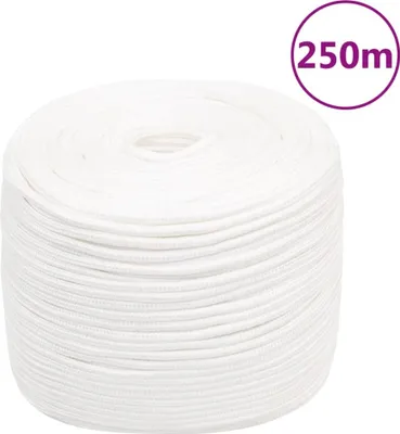 Produktbild von The Living Store Bootsseil Weiß 10 mm 250 m Polypropylen