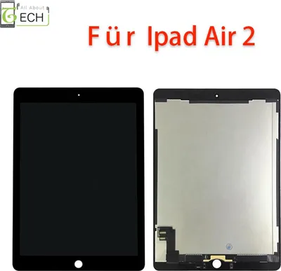 Produktbild von LCD Display für iPad Air 2 A1566 A1567 (2014) Retina Schwarz Touchscreen