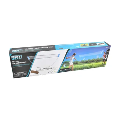 Image de Set de badminton 2x raquette, 2x balle, filet avec base, sac