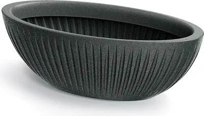 Produktbild von Blumentopf LATIA OVAL 58 cm - Farbe: schwarzer Granit