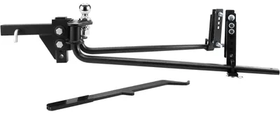 Obrázok produktu pre Ťahač SucceBuy, nosnosť 453 kg, ťažné zariadenie s 50 mm prírubou a 58,7 mm guľou, stabilizátor prívesu na vyrovnávanie záťaže, čierna povrchová úprava práškovou farbou