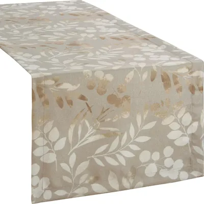 Produktbild von Erwin Müller Tischläufer Blätter" beige 40x170 cm"