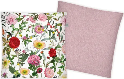 Produktbild von Irisette Dekokissen Sofakissen Wendekissen 45x45 cm Blumen Blüten rosa