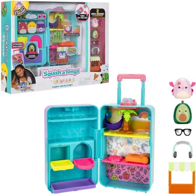 Productafbeelding van Bagagespeelset voor onderweg - (2) 1 mini-squish - 3 speelniveaus - 3 accessoires en 2 speelstukken - Verzamelen