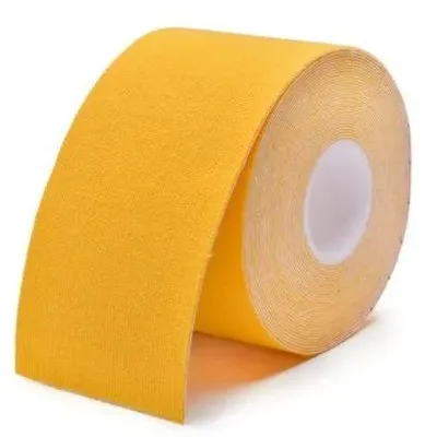 Zdjęcie produktu dla Taśma kinezjologiczna tejpy plastry kinesiotaping 5m 5cm żółty tejp rehabilitacyjny sportowy
