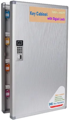 Immagine prodotto di Armadietto elettronico per chiavi con 96 ganci, in alluminio, da fissare a parete