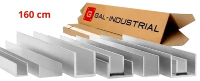 Produktbild von ALUMINIUM U-PROFIL 15x15x15x2 mm 160 cm ALUMINIUM PA38 + ZUSCHNITT NACH MASS