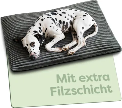 Produktbild von Knupis Selbstheizende Wärmedecke Hunde – 90x60 cm Große Hundematte – Weich & Geräuschdämpfend – Waschbarer Bezug – mit Rutschfester Unterseite – Grau