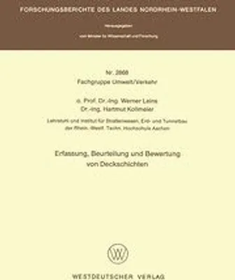 Obrázek produktu pro Erfassung, Beurteilung und Bewertung von Deckschichten