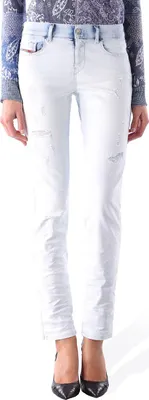 Produktbild von Diesel Sandy 0674A Stretch Damen Jeans Hose Slim Straight