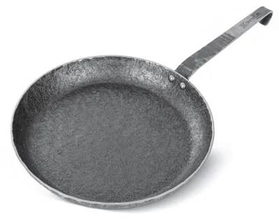 Kohlenstoffstahl-Pfanne 30 cm, handgeschmiedet, induktionsgeeignet