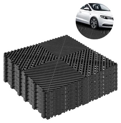Image de Lot de 20 dalles de sol en plastique pour garage, dimensions 40 x 40 cm