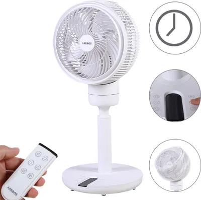 Produktbild von AREBOS Standventilator 55 W | Ø 23 cm, 3D Oszillation, Timer & Fernbedienung