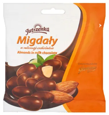 Produktbild von Jutrzenka Mandeln im Milchschokoladenüberzug, 80 g
