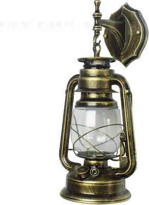 Produktbild von Vintage Wandleuchte Metall E27 Retro Antike Laterne Lampe Leuchte Licht (Bronze) für Wohnzimmer Schlafzimmer Bar Café Restaurant Hotel Garten Außen