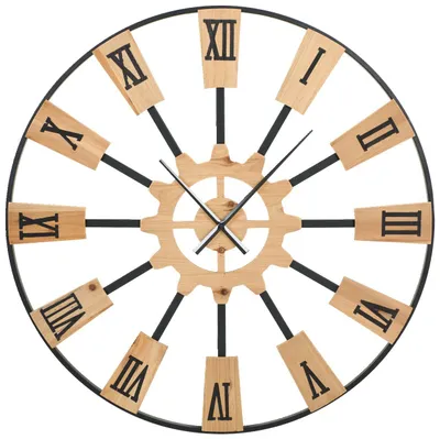 Produktbild von Wanduhr GITTE, modernes Design, Metall, Schwarz, gut ablesbare Uhranzeige
