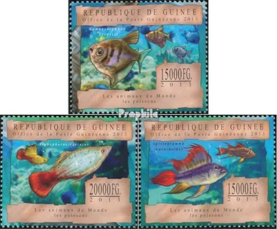 Produktbild von Briefmarken Guinea 2013 Mi 9801-9803 (kompl. Ausgabe) postfrisch Fische (Gymnocorymbus Ternetzi)