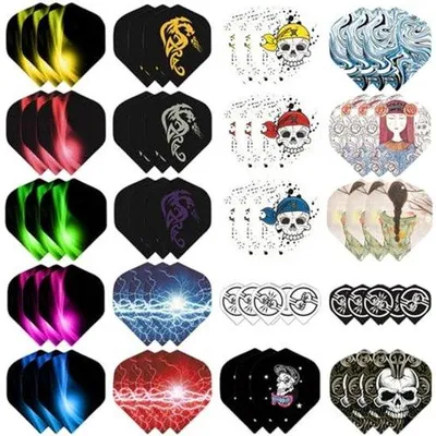 Produktbild von Famanu Dartflights 20 Stück für Soft- und Steel-Tip-Darts - Standard PET-Zubehör