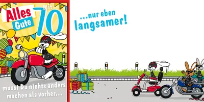 Produktbild von 70. Geburtstag - Humor - Karte mit Umschlag - nichts anders machen