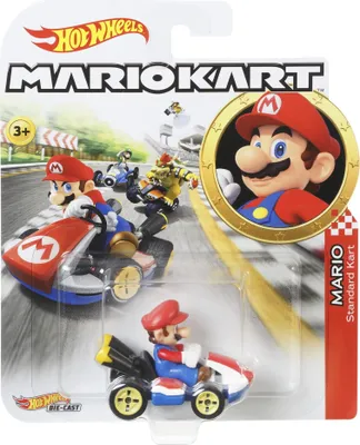Produktbild von Hot Wheels Mario Kart Replica 1:64 Die-Cast Mario