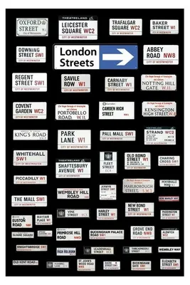 Obrázok produktu pre LONDON Street – Londýnske ulice – 61 x 91,5 cm – Plagát
